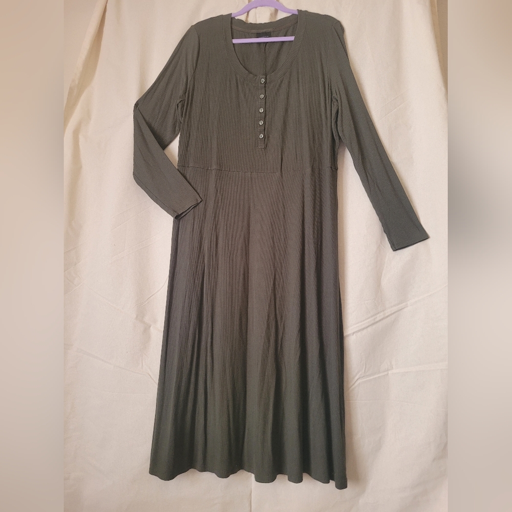 Green Who What Wear Maxi Dress - XXL